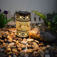 Lanterna solar em formato de abelha para um jardim cheio de vida, lanterna LED decorativa de metal com alça, material durável e ecológico para