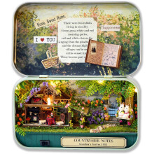 Creative Scene Box, Miniaturas de Casas de Bonecas com Montagem DIY, Edifícios Colecionáveis para Decoração de Casa com Design Realista, Inclui