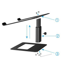 Veelzijdige notebookhouder, laptopstandaard van aluminiumlegering voor een ergonomisch ontwerp en brede compatibiliteit, bureau-organizer voor