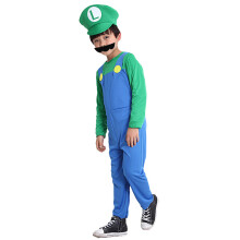 Luigi-kostuum voor volwassenen, officieel gelicentieerd kostuum met iconisch Nintendo-design, klassieke videogamepersonage-look met jumpsuit, hoed en
