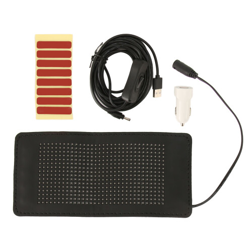 Programmable RGB LED Sign with Bluetooth Control, 19x9cm Waterproof USB & Car Plug 2