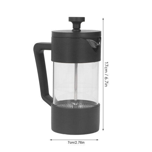 350ml Schwarzer französischer Presskännchen Kaffee/Tee-Maker mit 120 Mesh FilterTopf 1