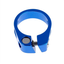 Bike Seat Clamp 31.8/34.9mm Aluminum Alloy Seat Post Clamp 4pcs Blue