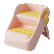 Doppelstufiger Kinder-Tritthocker, faltbarer-pink