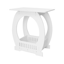 Minimalist Space Efficient Bedsides Table with Smooth Round Foot