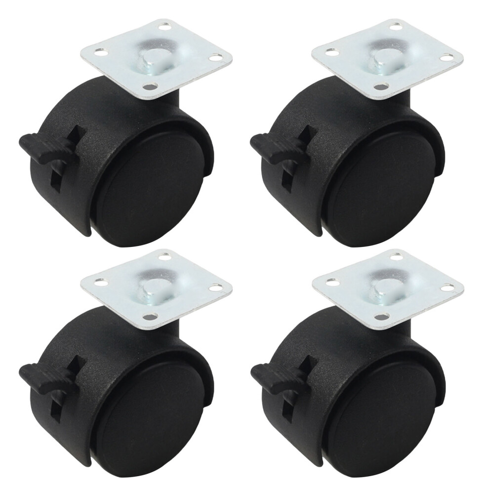 Quiet Rolling Rubber Casters With Stem Or Plate Mounting For-L 7732000526763