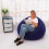 Space Saving Convertible Air Sofa Bed Foldable Design Soft-Blue 5