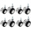 Low Profile Rubber Caster Set For Smooth Movement Floor-S 2
