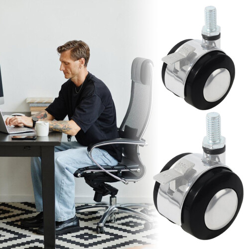 Low Profile Rubber Caster Set For Smooth Movement Floor-S 2