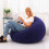 Soft Flocking Inflatable Sofa Chair Bed Foldable Lounge-Blue 5