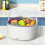 Large Capacity Electric Fruit Vegetable Washer with Dual Drainage System 14