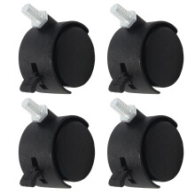 4pcs Quiet Rolling Rubber Casters with Long lasting-L