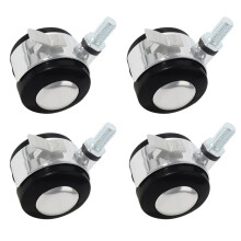 Low Profile Rubber Caster Set For Smooth Movement Floor-S