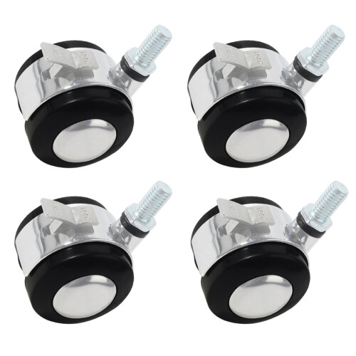 Low Profile Rubber Caster Set For Smooth Movement Floor-S