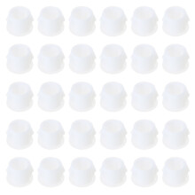 30Pcs White Plastic Hole Plugs for Covering Cabinet-10mm Buckle