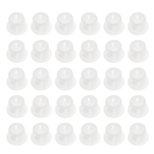 30Pcs White Hole Plugs Plastic Flush Type Panel-8mm Buckle