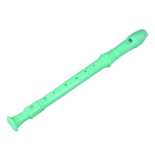 Lightweight Green ABS 8 Hole Recorder for Kids and Students