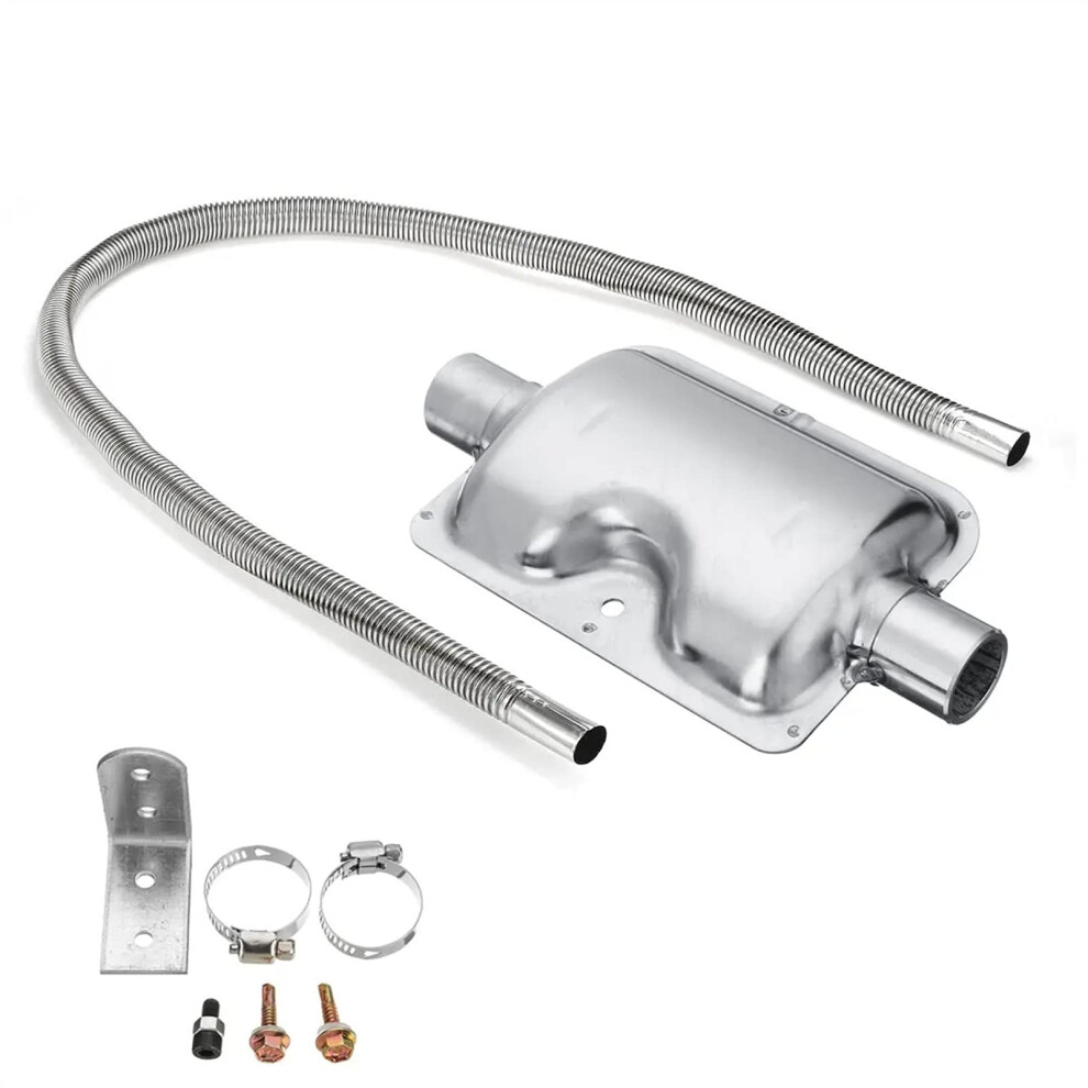 Parking Heater Exhaust Pipe 60Cm Stainless Steel With 24Mm Car Heater Muffler Silencer Durable 9412369361936