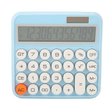 Calculatrice à gros boutons avec grand écran LCD, interrupteur mécanique réactif, arrêt automatique, alimentation solaire, base antidérapante,