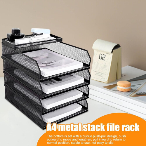 Document paper file storage for sorting letters, documents, and A4 fourtier 1