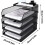 Document paper file storage for sorting letters, documents, and A4 fourtier 4