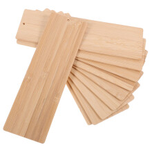 50Stk Bambus Lesezeichen Rohlinge Rechteckige DIY Bastelsets Khaki