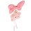 2St Roze Ster Auto Hangdecoratie Spiegeltje Accessoires 3