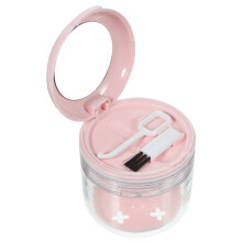 3Sets Roze Multifunctionele Plastic Gebitsdoos Voor Beugel En Prothese