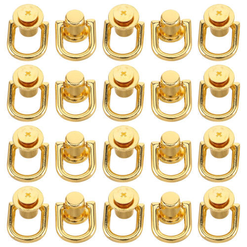 100St Gouden D Ring Stud Te Bevestigen Voor Leren Tassen