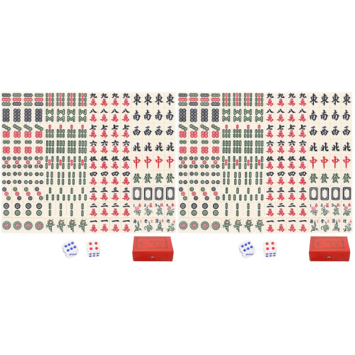 2Sets Chinese Mahjong Set Compact Voor Camping Feest En Thuis 2