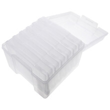 2Sets Transparante Kaarten- En Foto-Opslagbox Van Stevig Plastic