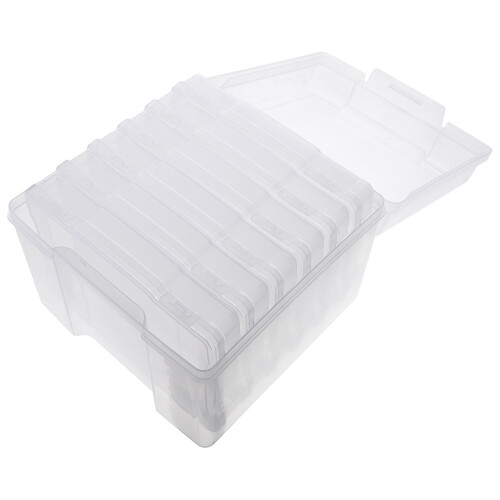 2Sets Transparante Kaarten- En Foto-Opslagbox Van Stevig Plastic