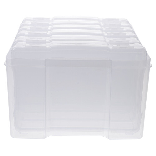 2Sets Transparante Kaarten- En Foto-Opslagbox Van Stevig Plastic 1