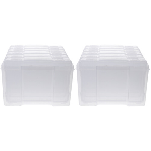 2Sets Transparante Kaarten- En Foto-Opslagbox Van Stevig Plastic 2