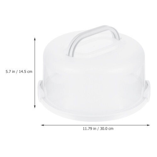Witte Transparante Cake Bewaarbox Met Handvat En 1