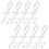 40St Eenvoudige Witte PP Blind Clips Voor Raamdecoraties 1