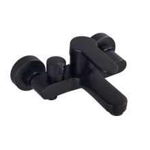 2Sets Wannenmischer Mit Ergonomischem Griff Und ABS-Duschkopf Schwarz