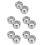 10Pcs Silver Metal Shaving Cup Double Layer Durable Foam Bowl 8