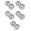 10Pcs Silver Metal Shaving Cup Double Layer Durable Foam Bowl 6