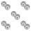 10Pcs Silver Metal Shaving Cup Double Layer Durable Foam Bowl 10