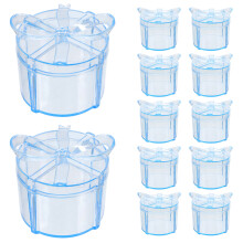 24Stk Runde Geschenkschachteln Ps Himmelblau Mit