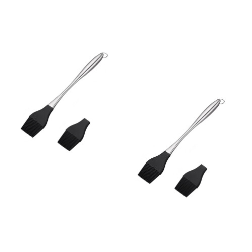 2Stk Silikon Bbq Mit Langlebigem Edelstahlgriff 2