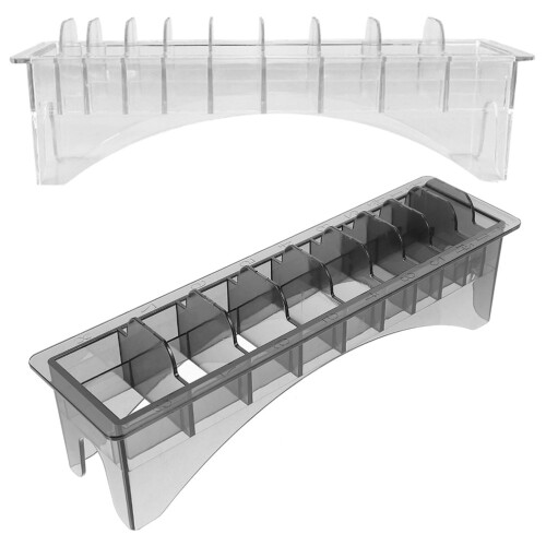 4Pcs Clear Plastic Guide Comb Storage Case Barber Supplies Organizer