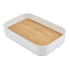 2Stk Weiße Desktop Aufbewahrungsbox Aus Robustem Melamin Für Kosmetik