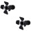 2Stk Indoor LED Decken Spot Lampe Retro Eisen Schwarz 7