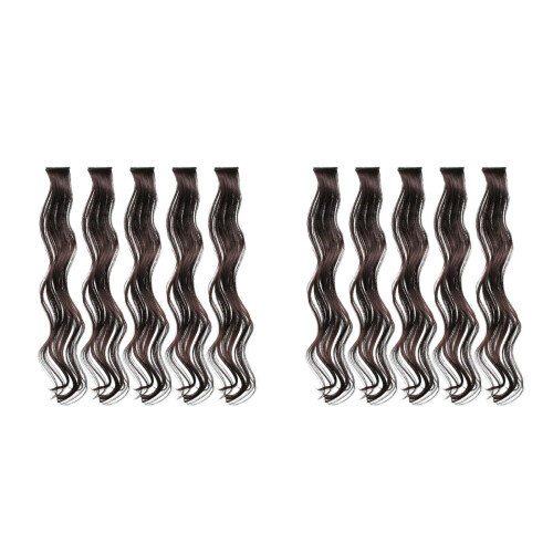 10Pièces Extensions Ondulées Synthétiques Clip-in Confortables 1