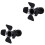 2Stk Indoor LED Decken Spot Lampe Retro Eisen Schwarz 4