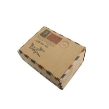 80Stk Vintage Kraftpapier Mail Box Aufbewahrungskasten Hellbraun