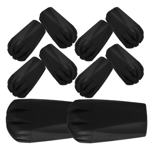 30Pcs Universal Black Rubber Tips for Walking Sticks Non-Slip Durable