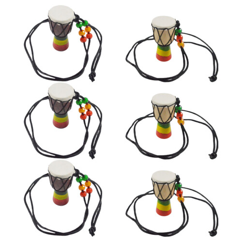 24Ud Colgante Mini Djembe En Madera Para 1